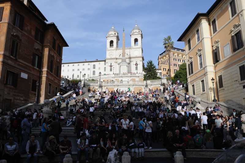 Spanische Treppe - Trinita del Monti, 04.2011