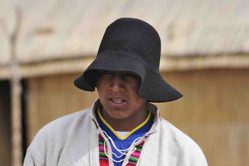 Uros, Schwimmende Inseln, Titicacasee, Peru, 09./10.2008
