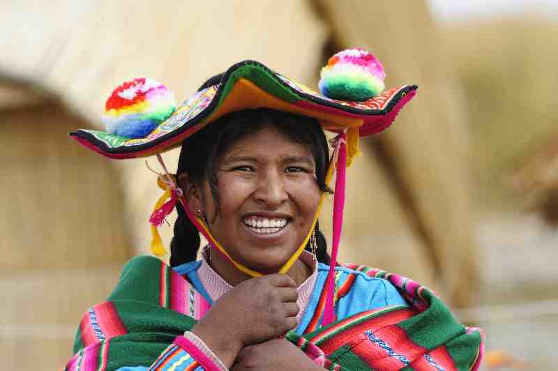 Uros, Schwimmende Inseln, Titicacasee, Peru, 09./10.2008